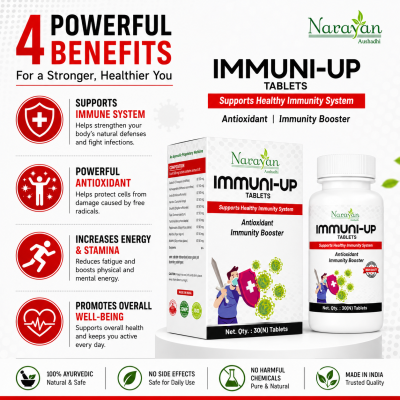 Immuni Up Tablet Boosts Immunity and Helps Reduce Physical Weakness Naturally.