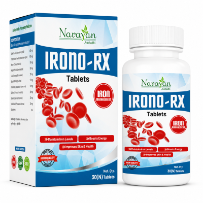 Irono Rx Tablet Supports Iron Levels and Healthy Hemoglobin Production