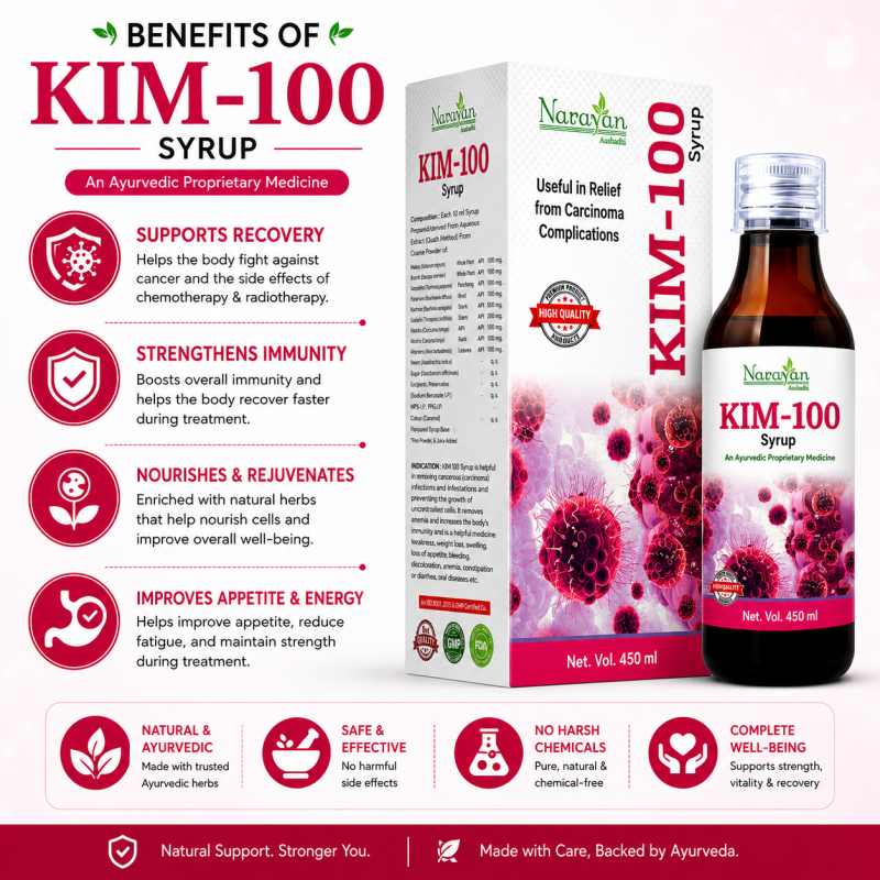 Kim 100 Syrup Ayurvedic Supportive Formula for Overall Cellular Health and