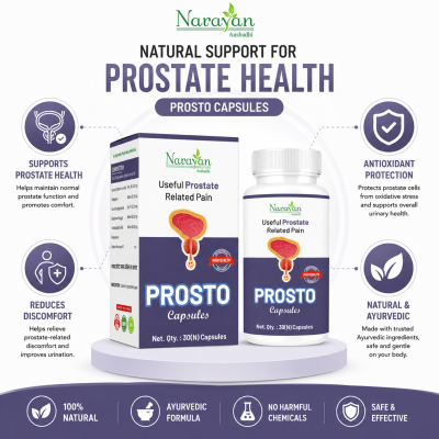 Prosto Capsule Supports Prostate Health and Healthy Urinary Function Naturally.