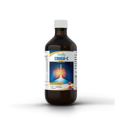 COUGH-C Syrup: Ayurvedic Fast Relief for Cough, Sore Throat, Cold, Blocked Nose & Respiratory Wellness