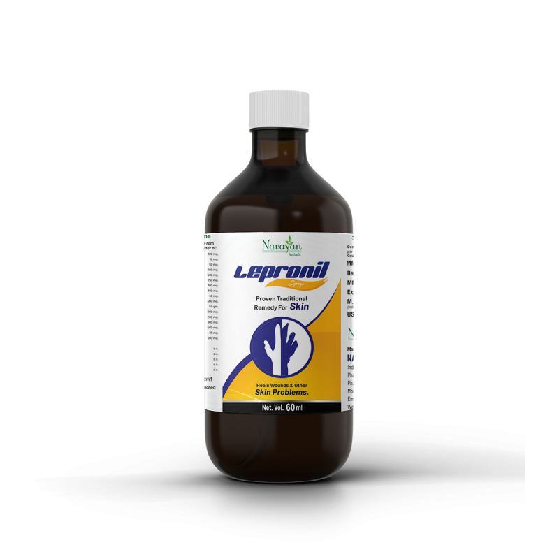 Lepronil Syrup: Ayurvedic Skin Remedy for Wounds, Skin Disorders & Pigmentation | Natural Herbal Skin Tonic